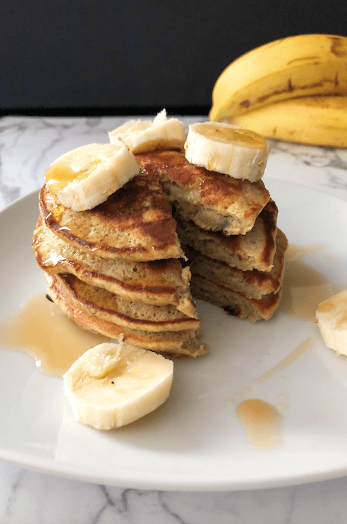 Healthy Banana Oat Pancakes