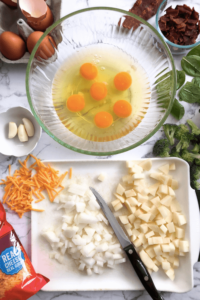 Frittata ingredients from above