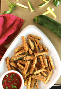 Zucchini fries from above