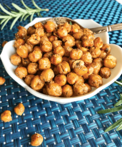 Crunchy chickpeas in a dish
