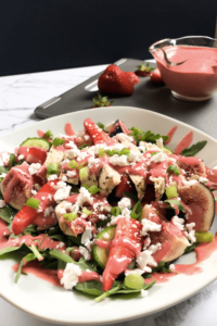 salad with strawberry dressing