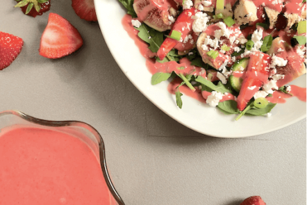 strawberry dressing and salad