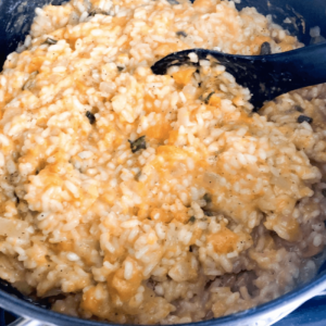 butternut risotto in pot finished