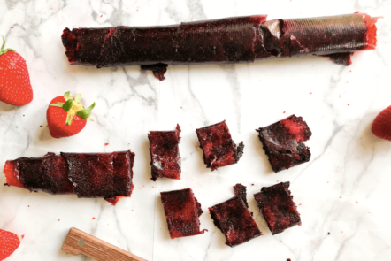 fruit leather sliced