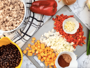 Hearty healthy chili ingredients