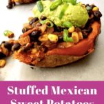 Stuffed Mexican Sweet Potatoes- RachelBtheRD: Sweet potatoes are delicious on their own but make a great base and pair beautifully with Mexican flavors. This recipe is nutritious, filling and so easy to throw together.