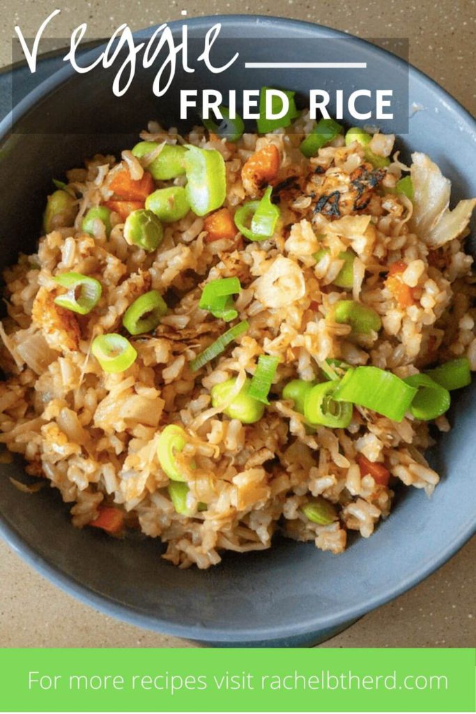 Veggie Fried Rice topped with scallions