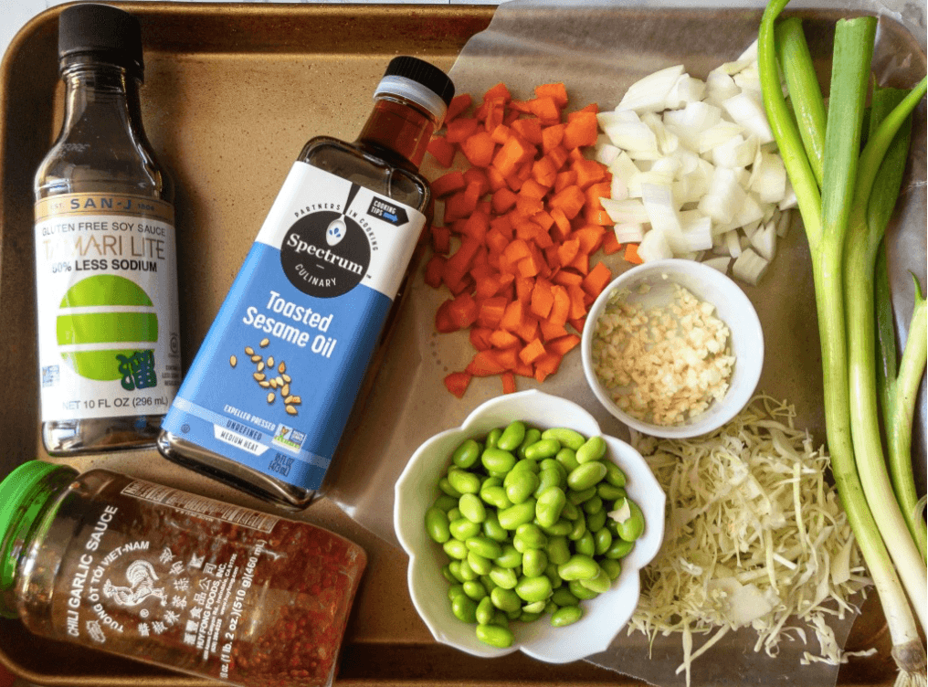 Asian sauces and raw ingredients