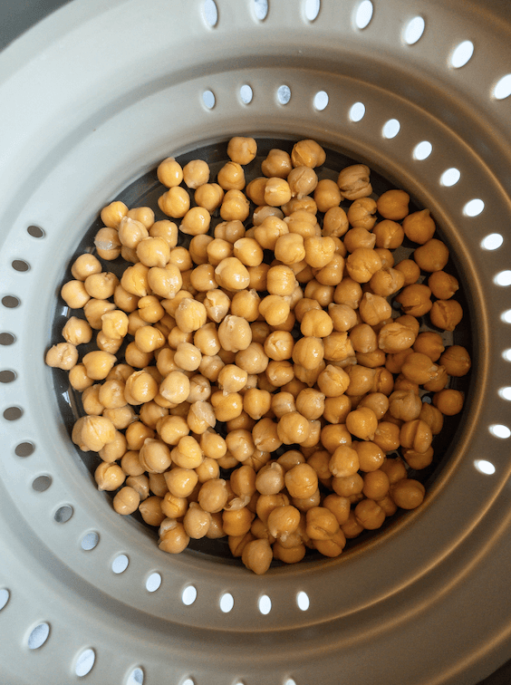 drained chickpeas