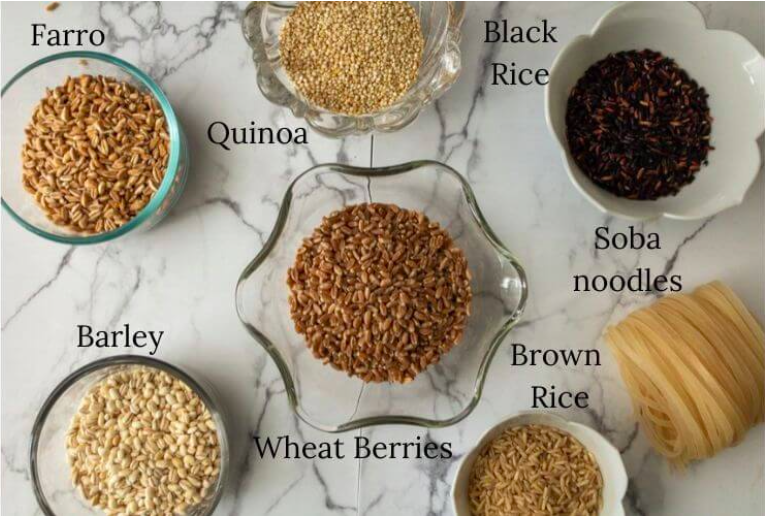 variety of whole grain options