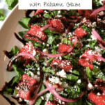 Watermelon Arugula & Feta Salad with Balsamic Glaze