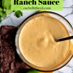 Chipotle ranch sauce with chips