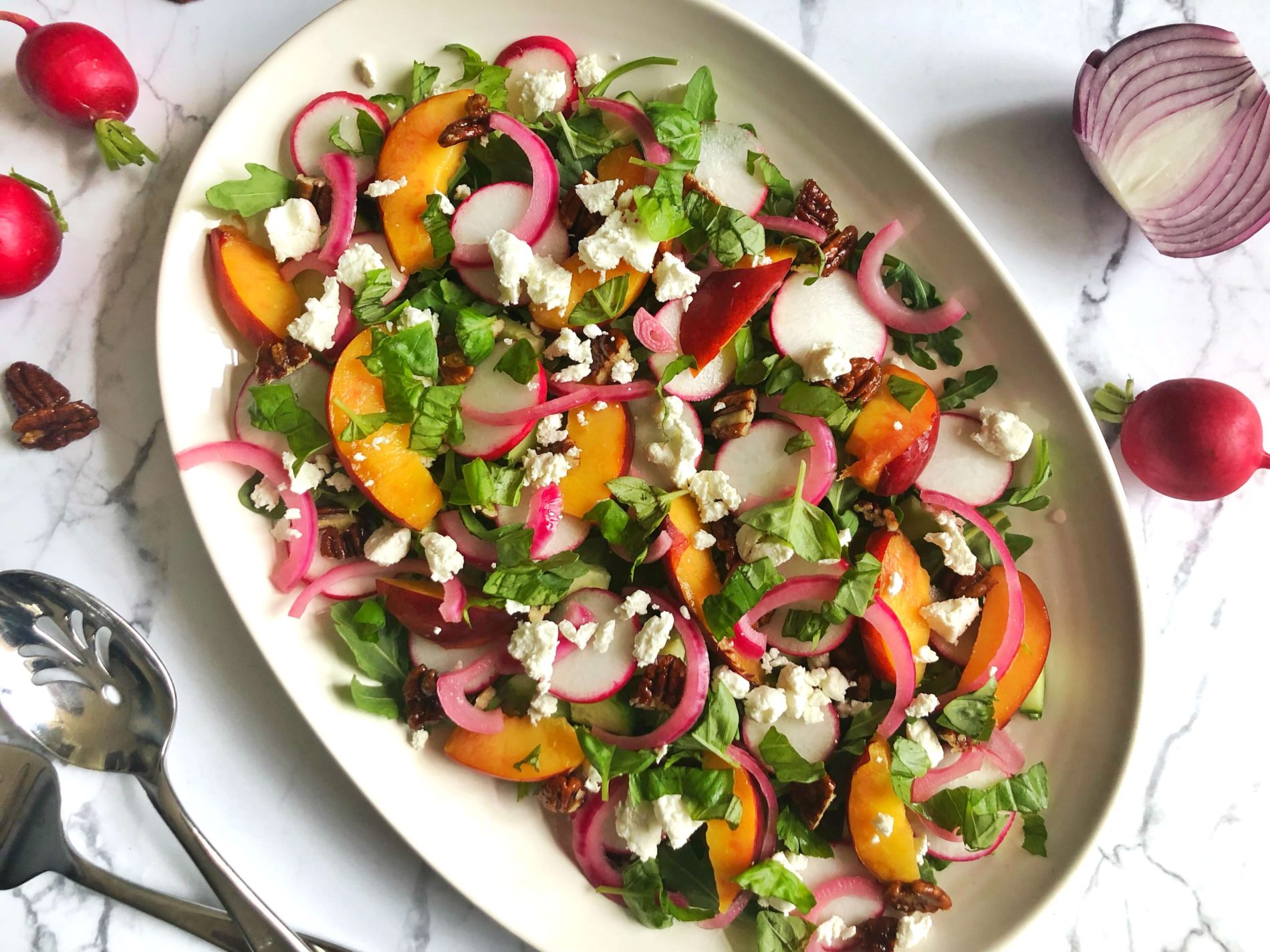 plated summer salad