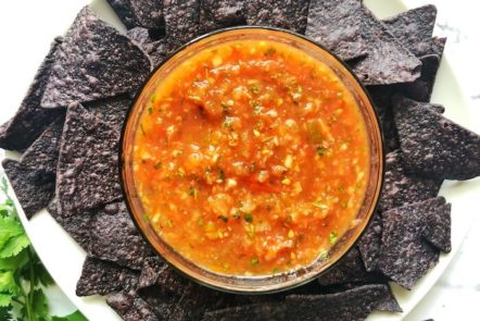 salsa with chips