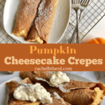 Pumpkin cheesecake crepes