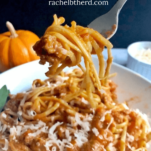 Pumpkin bolognese sauce with spaghetti