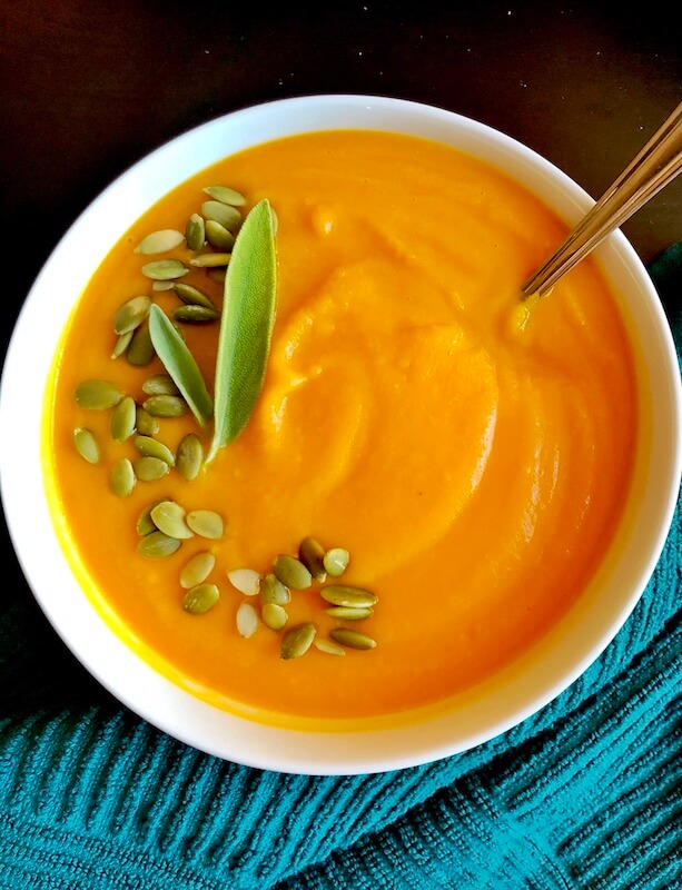 winter squash soup with sage