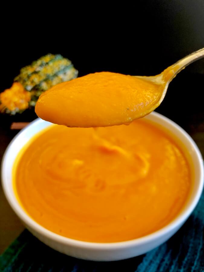 spoonful of soup- butternut squash and vegetables