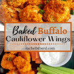 Buffalo cauliflower wings with ranch