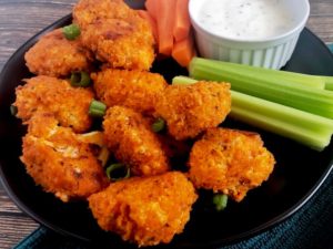 cauliflower wings with buffalo sauce