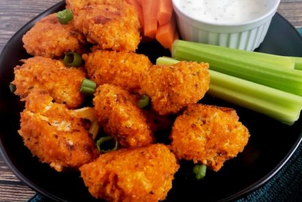 cauliflower wings with buffalo sauce