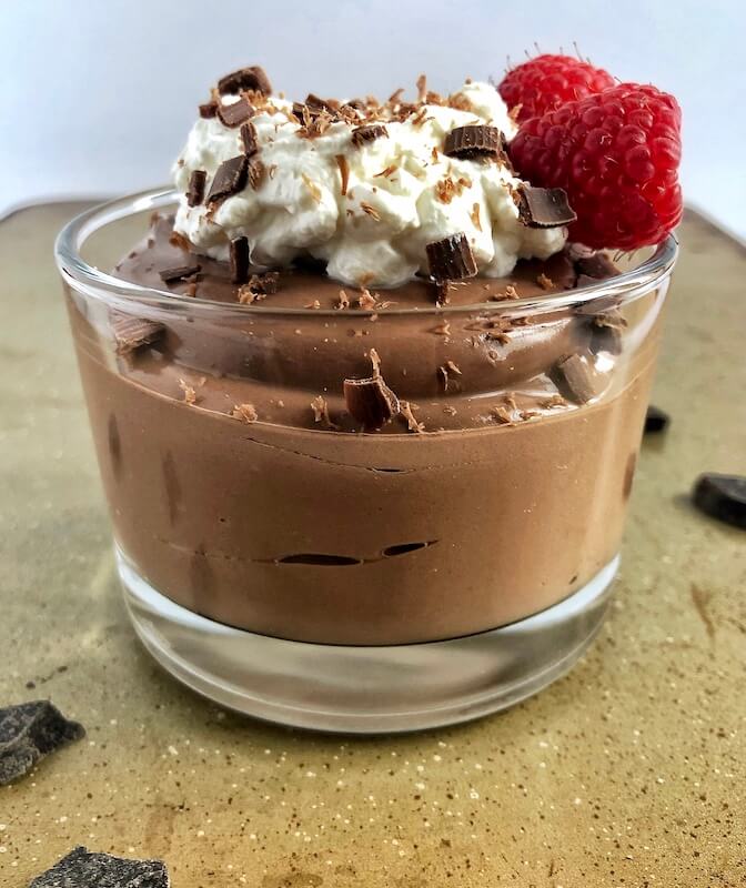 Chocolate mousse made with tofu
