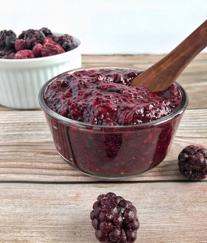 bowl of homemade fruit jam