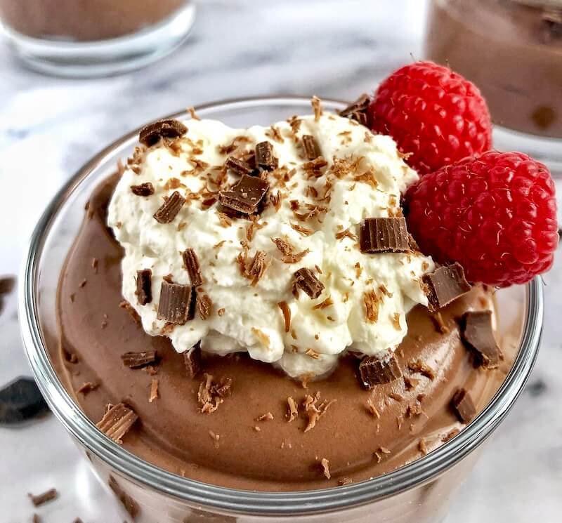 up close chocolate mousse