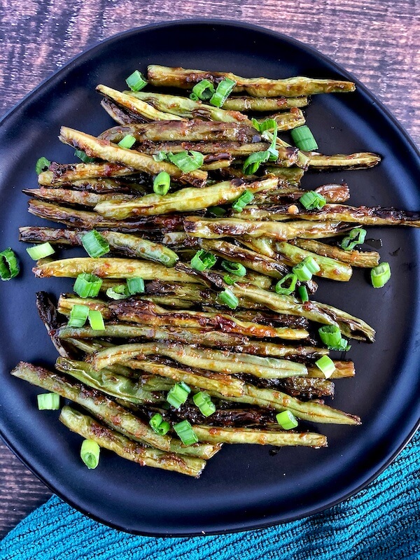 string beans with Asian flavored sauce