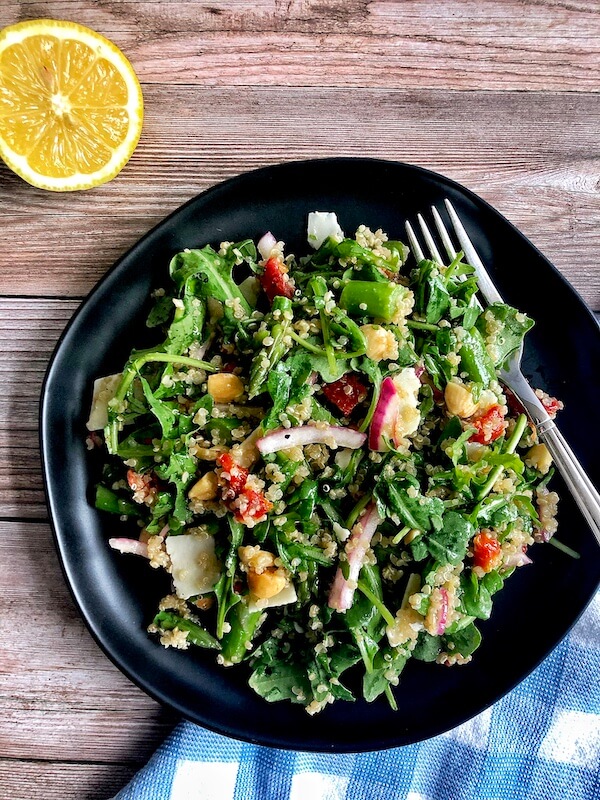 quinoa salad with greens