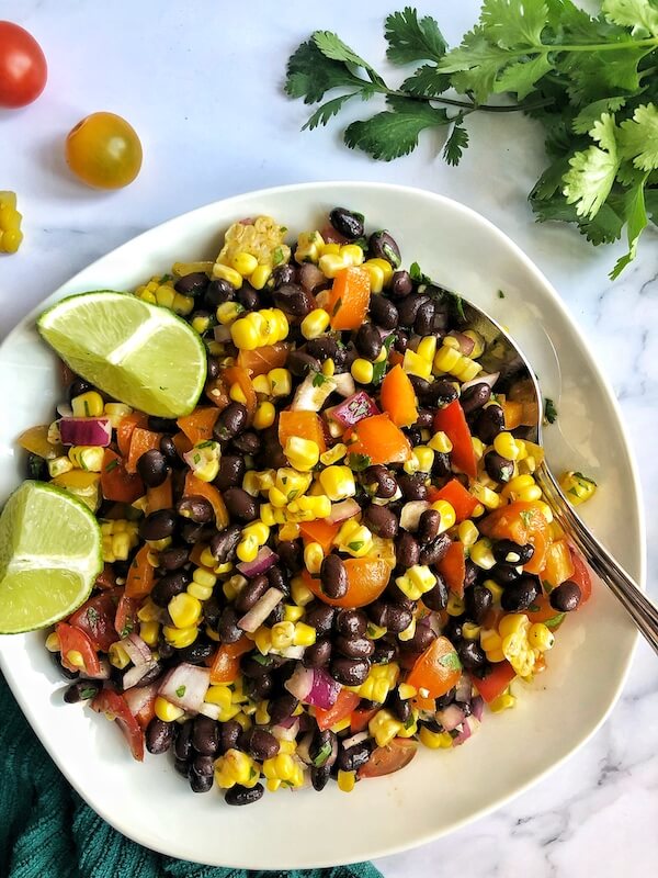 Mexican corn and bean salad