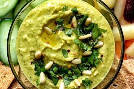 bean dip with curry and turmeric spices
