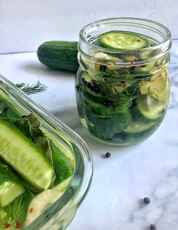 jarred refrigerator pickles homemade