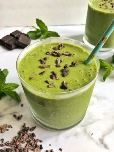 chocolate chip mint healthy shake