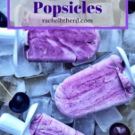 Cherry yogurt popsicles