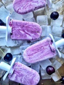 Cherry yogurt popsicles