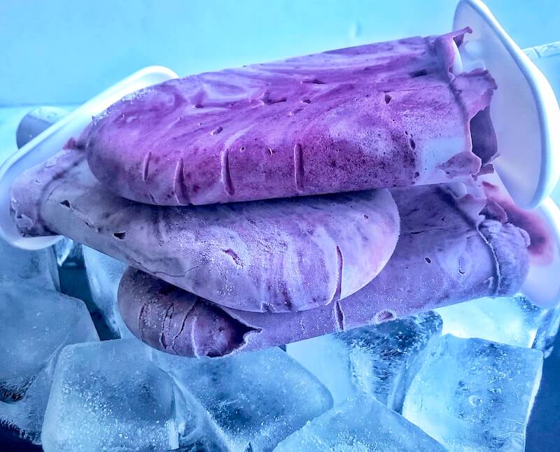 homemade cherry ice pops