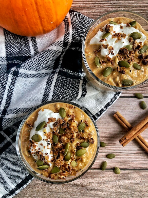 pumpkin pie spice oatmeal