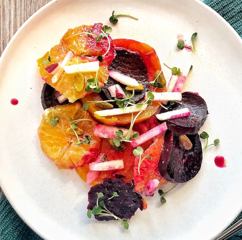 Citrus beet salad with jicama