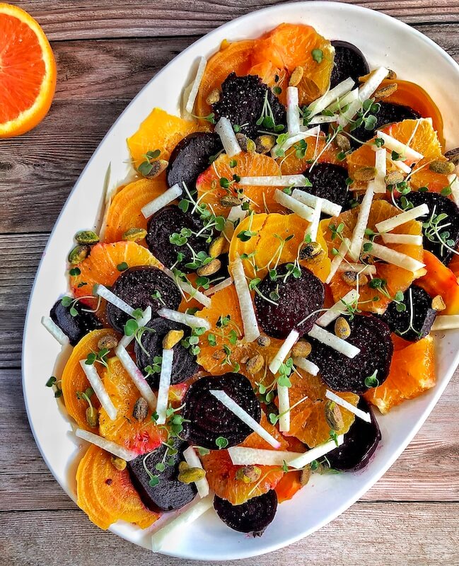 orange and beet salad with citrus vinaigrette