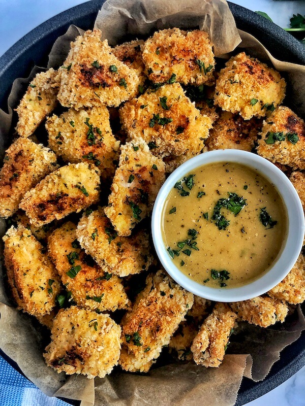 plate of chicken nuggets