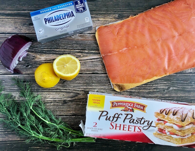 how to make a lox puff pastry tart