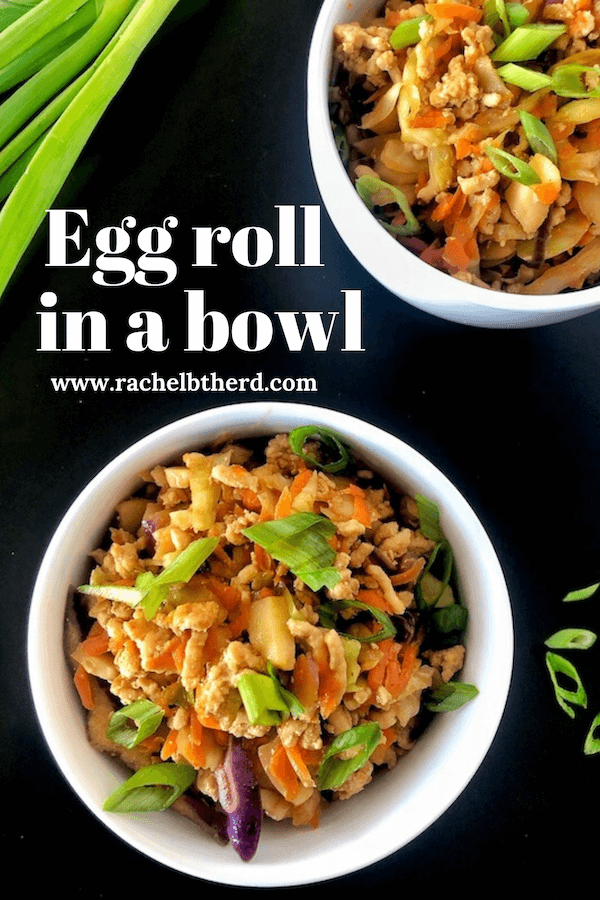 Deconstructed egg roll in a bowl