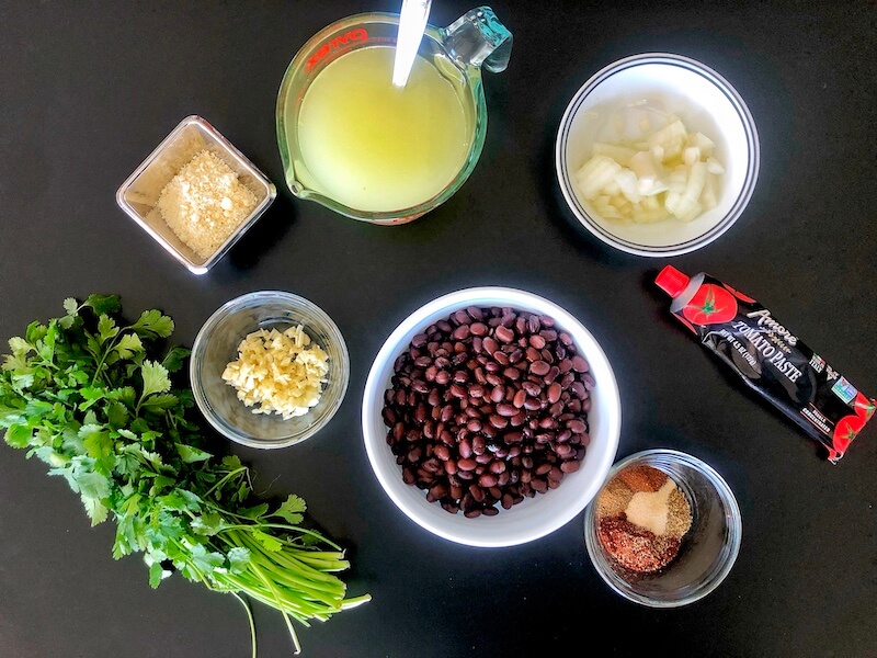 ingredients to make black beans